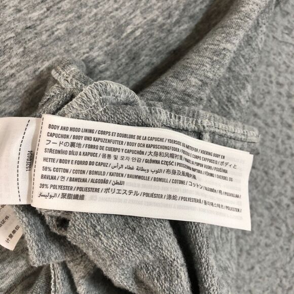 Abercrombie Fitch Hoodie Women Medium Gray Casual Preppy Pullover Solid Logo - Picture 4 of 7